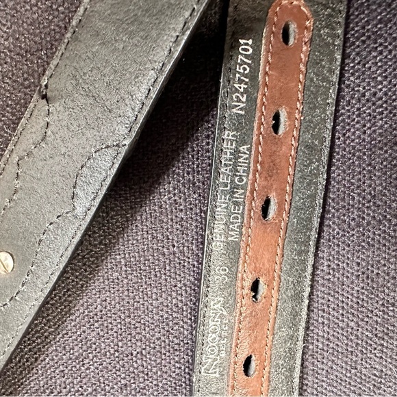 Sold🛍️Men’s Nocona Belt Genuine Leather Western Brown Rhinestone Buckle 3410 - Picture 10 of 15